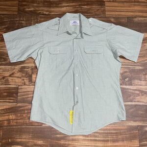 Vintage DSCP Garrison Collection Button Down Military Shirt Mens Size 16.5 Green